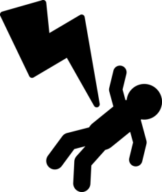Electrocution Risk Sign Sticker Svg Vector, Free Vectors File